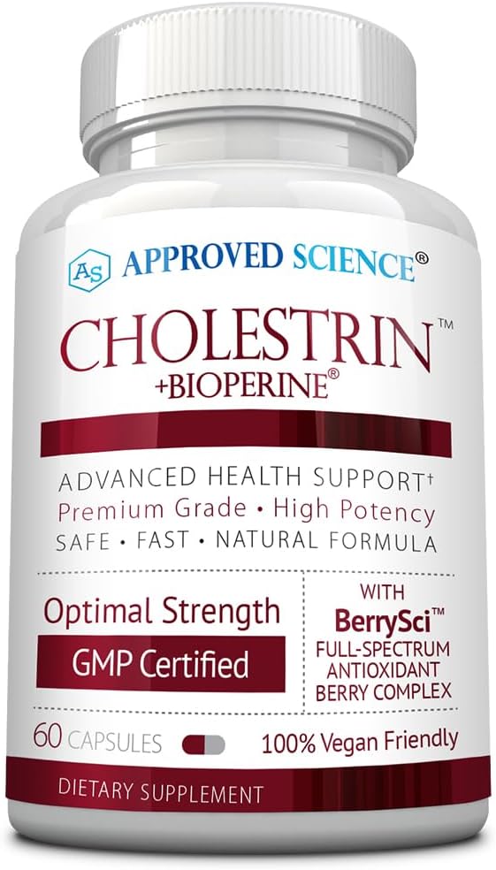 Onaylanmış Bilim Cholestrin - Lipid Seviye Desteği - Antioksis, Lecithin, Berberine HCL, Cave, BioPerine - 60 Capsules - ABD'de Made in USA