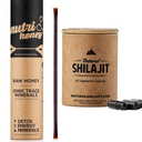 NATURAL SHILAJIT Capsules (1-2 Ay Supply) | 60 Kont & Shilajit Honey Stick Sticks Wear Mix with Raw Honey (30 Sticks)