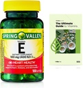 Spring Valley Vitamin E Heart Health Diyetary Supplement Softgels, 180 mg (400 IU), 100 Count + Exclusive VitaMax Vitamin Kılavuzu (2 Madde)