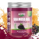 (8 OZ) Deniz Moss Gel Organik Raw Elder Kayvored Irish Seamoss Men Women Natural Vegan 102 Vitamin ve Minerals Wild Harvested Non-GMO Immune Defense ATM Lung Yourroid Digestive Support Support