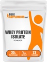 BulkSupplements.com Whey Protein Isolate Toz - Unflavored Whey protein Toz, Beslenme Supplement - Gluten Free, 30g per Service, 1kg (2.2 lbs) (Pack of 1)