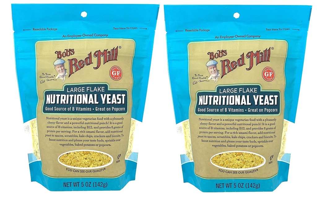Bob's Red Mill Large Flake Beslenmesel Yeast 5 Ounce (Pack of 2) Vegan Parm Cheese Yenileme