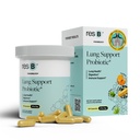 ResB Lung Support Probiyotik Supplement - Lung Health Supplement for Smokers, Gut Health, Immune & Digestive Support, Respiratory Care, Holy Basil & Turmeric, Klinik Olarak Denemek - 60 Capsules
