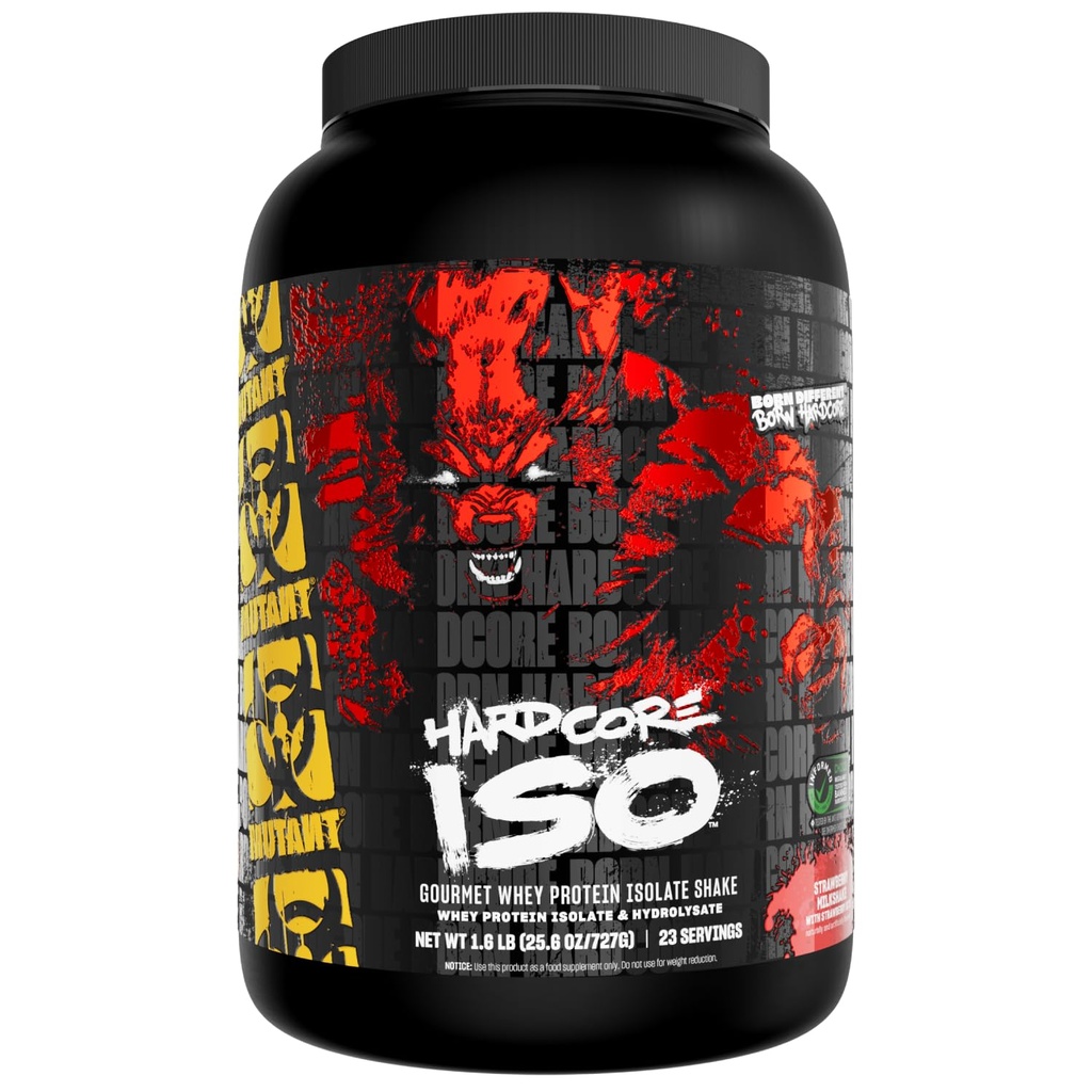 Mutant ISO Cerrahı Whey Protein Isolate Toz Yasası Yeniden Keşfetmek, Kas, Bulk ve Güçlü, 1.6 lb - Strawberry Milkshake