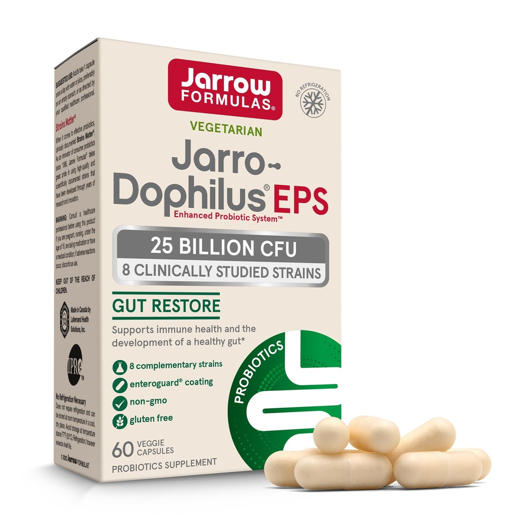 Jarrow Formulas Jarro-Dofilius EPS Yüksek Potency - 25 Milyar Organizmleri Hizmet Edilir - 60 Veggie Caps - Multi-Strain Probiyotik - Intestinal & Immune Health - 60 Hizmetler