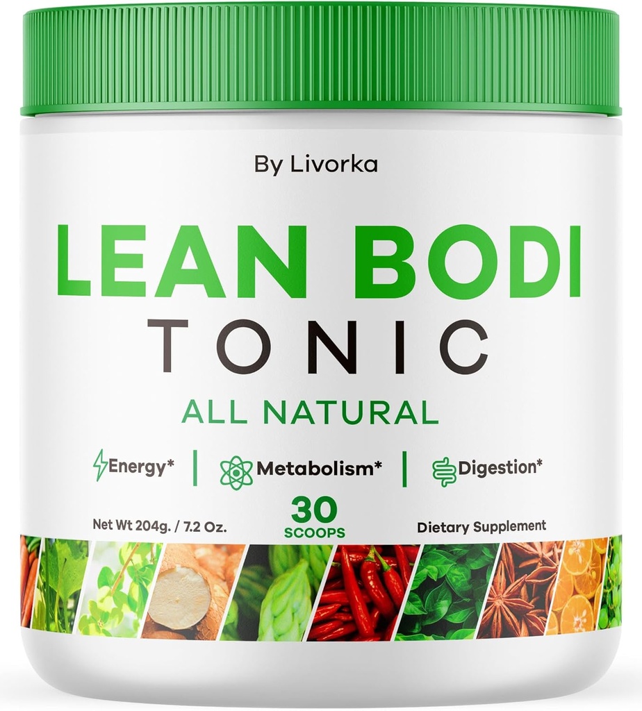 LIVORKA Lean Bodi Tonic, All Natural Advanced Formula Toz - 30 1 Ay için hizmet
