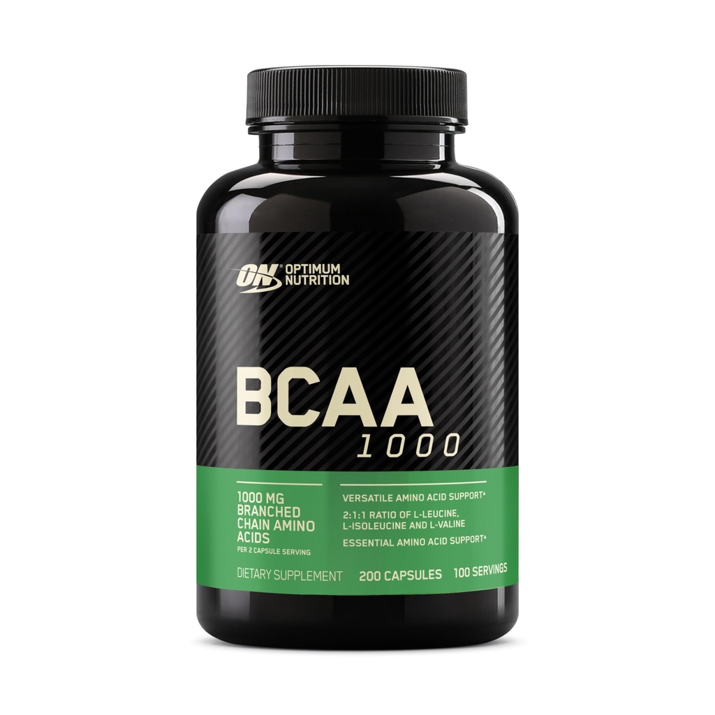 En İyi Beslenme BCAA Branşlı Zincir Temel Amino Asits Capsules, 1000 mg, 200 Kont
