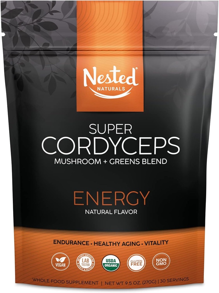 Super Greens Daily Greens Superfood Toz - Sertifikalı USDA Organik Yeşil Toz w/20+ Tüm Gıdalar, Spirulina Toz, Buğday & Barley Grass - Probiyotikler, Fiber & Enzymes - Cordyceps, 30 Hizmetler