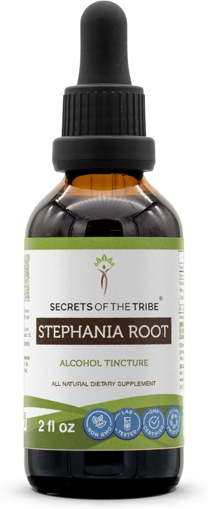 Kabilia Kök Alkol Takdirinin Sırları, Yüksek Lisans Herbal Drops, Tincture Wildcrafted Stephania Root (Stephania Tetrandra) 2 oz