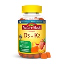 Doğa D3 K2 Gummies, D 5000 IU Kemik, Dişler, Kas ve Immune Desteği, 50 Gummy Vitamins, 25 Day Supply