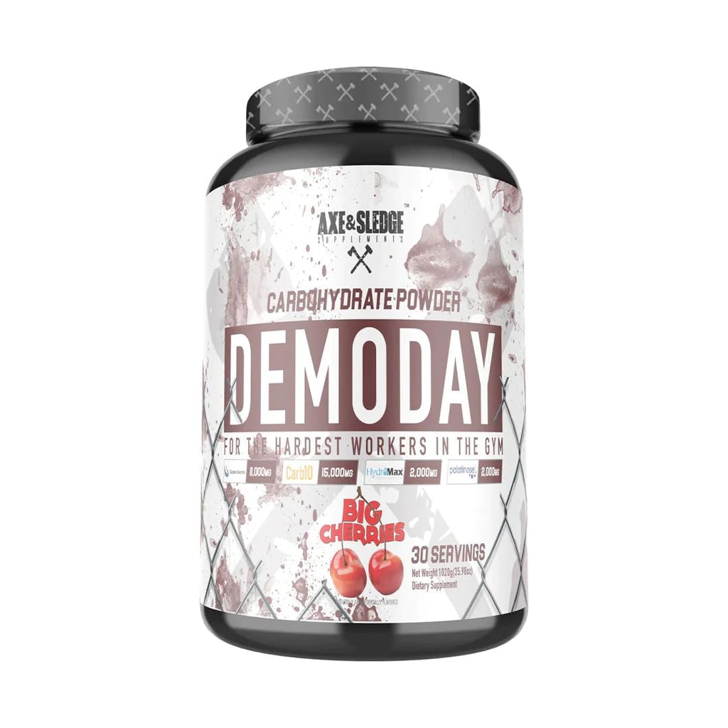Axe & Sledge Supplements Demo Day Intra-Workout Carbohidrat Toz Kombine Dextrin, Carb10, Hydromax, & Palatinose, Advanceds Performance and Pumps, 30 Services (Big Cherries)