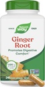 Nature's Way Ginger Root Capsules 550 mg per kapsül, Digestive Comfort* Harekete Geçin *, 2 Capsules başına 1,100 mg per 2 Capsules, Non-GMO Projesi Doğrulandı, Vegan, 240 Kont (Pazarlama May Vary)