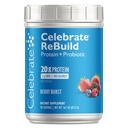 Probiyotiks & Prebiyotiks ile Protein Tozunu Yeniden Oluşturun - 20g Whey Isolate proteini, Yüksek Fiber, Post Bariatrik Cerrahi Hastaları için - Berry Burst (15 Hizmet)