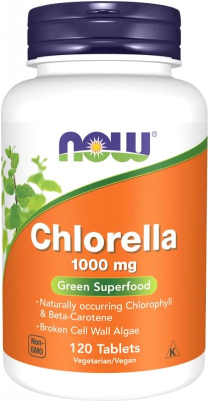 Şimdi Gıdalar, Chlorella 1000 mg, 120 Tabletler (Paketi 3)