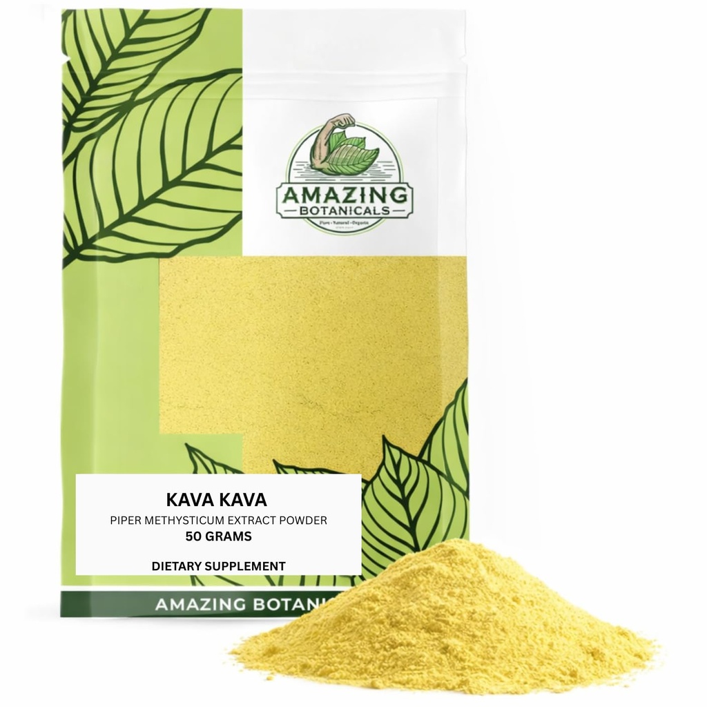 Premium Kava% 70 - Yüksek Potency Relaxation and Stress Relief Supplement - Natural Mood Branson, Calmness ve Sleep (50 Grams)
