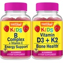 Well Well Evet B Kompleksi Çocuklar + Vitamin D3+K2 Çocuklar, Gummies Sche - Great Tasting, Vitamin Supplement, Gluten Free, GMO Free, Chewable Gummy