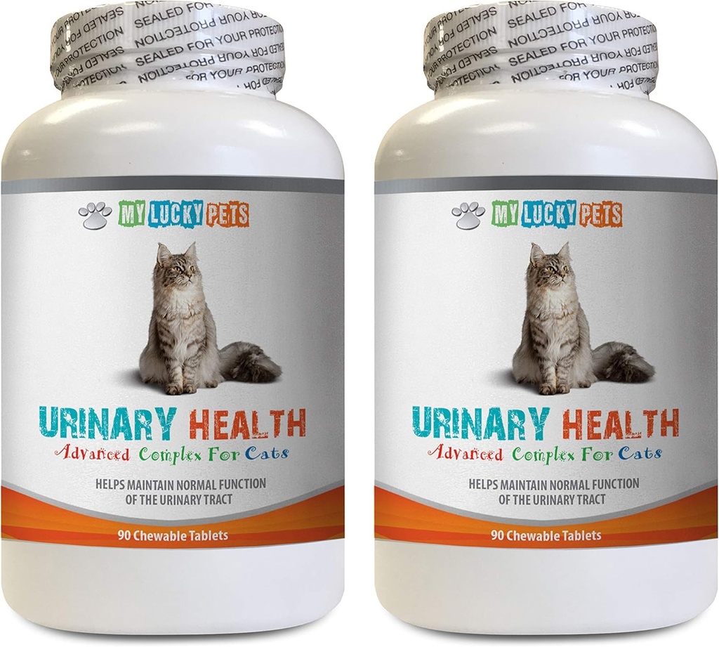 Kedi UTI Supplement - CAT Urinary Health Formula - Support Bladder Health - Natural Kompleksi - Cats için Cranberry Tür - 2 Şişe (180 Tedavi)