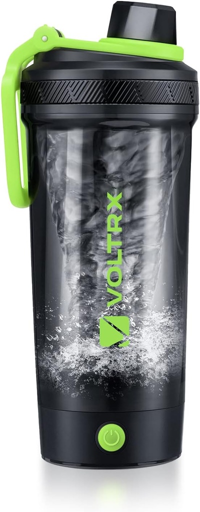 VOLTRX Shaker Şişe, Gallium USB C Isıtmalı Elektrikli Protein Mixer, Protein ve Meal Yenileme Shakes için Shaker Cups, Faraday Free, Made with Tritan, 24oz