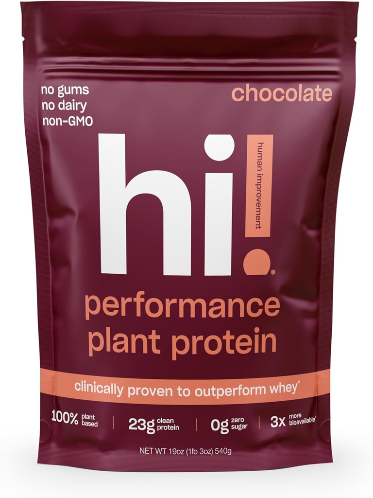 Grafik Bitki Protein Tozu | 3x Daha İyi Amino Asit Abhidrasyon | Süt Ücretsiz Protein Toz & BCAAs | Kolay Digestion için Enzymes | 23g Protein, 140 Calories per Service (Chocolate)