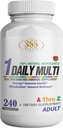 Multivitamin, Multimineral Supplement w / Antioksis, çinko, D3 & B Vitaminleri, Gluten Free, Non-GMO Malzemeler - ( Count240) 365 Health
