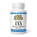 Doğal Faktörler, Vitamin D3 5000 IU (125 mcg), Güçlü Bones, Muscles ve Immune Function, 360 Softgels