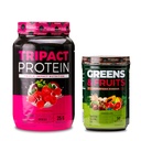 Nutrology TRIPACT protein Toz, 7-in-1 Meal Yenileme Shake, Superberry (40 Hizmet) Yeşiller ve Meyveler Toz-Doğal olarak Kaynaklanmış Superfood, (30 Chocolate Services)