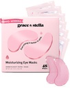 lütuf ve stella Ödülü Göz Maskesi altında - Dark Circles, Puffy Eyes, Undereye Bag, Wrinkles - Gel Under Eye Patches - Kız arkadaşı için Hediye - Vegan Cruelty-Free Self Care (48 Pairs, Pink)