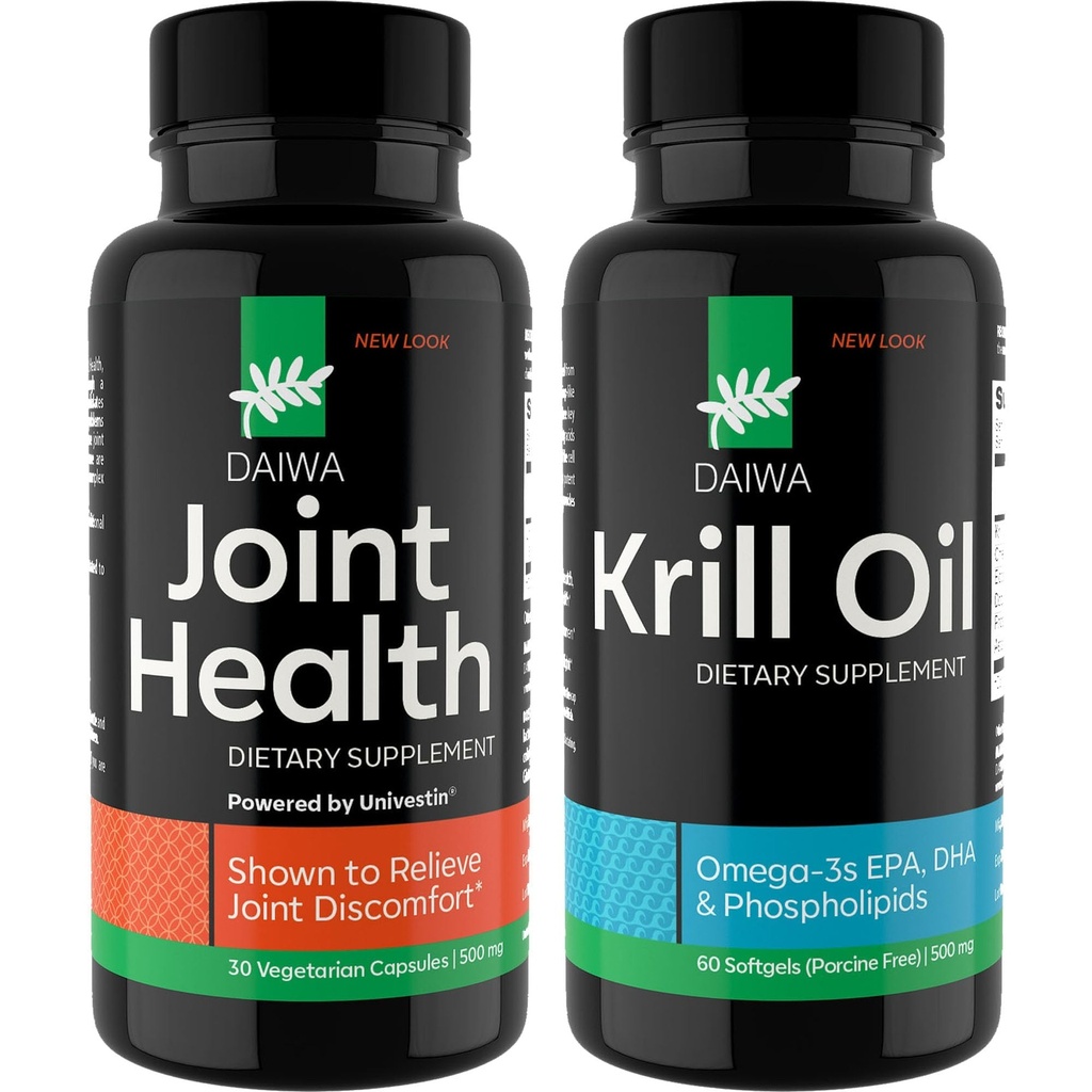 Daiwa Ortak ve Krill Oil Supplement Pack - Omega 3 Krill Oil Capsules with Herbal Mix, 2-in-1 Formula