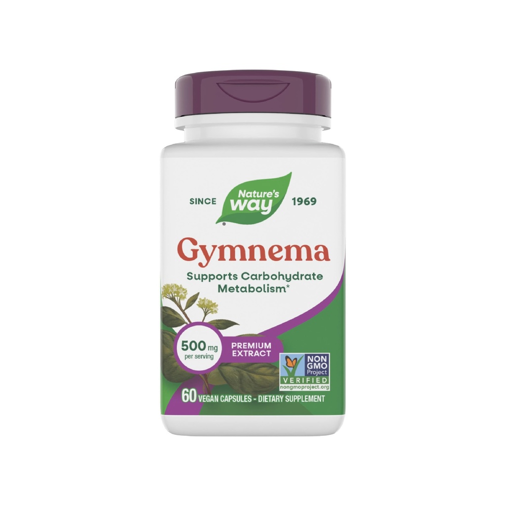 Nature's Way Gymnema Premium Extract, Supports Carbohidrat Metabolism*, hizmet başına 500 mg, Non-GMO Projesi Doğrulandı, 60 Vegan Capsules (Pazar Mayıs Vary)