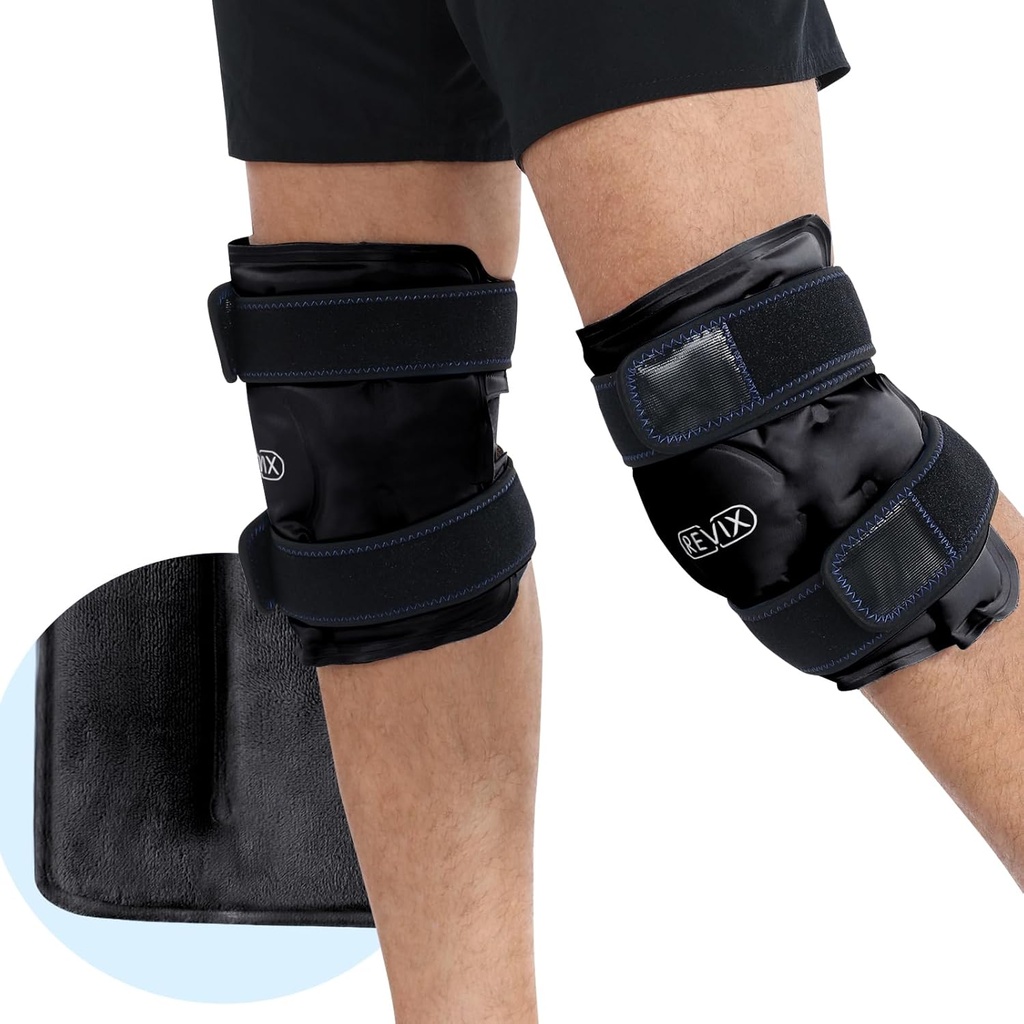 IVIX Buz Packs for Diz Relaxation, Reusable Gel Buz Fibers with Cold Capsule for Advancedd Flexability and Recovery, Plush Cover and Long-Lasting Cold, A Set of Two, Black