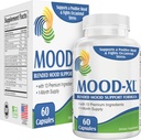Mood-XL: 30-Day Mood Support Supplement (All-in-1 Mix) ile 13 Aktif Malzemeler | Sağlıklı Mood Supplements & Vitamins | 1-Month Supply | 60 Capsules | 1Month Supply | 60 Capsules