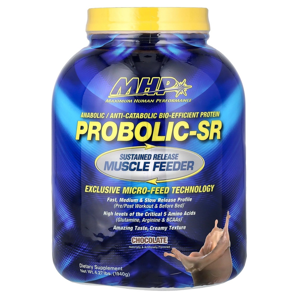 En Fazla İnsan Performansı Probolik-SR Sustained Release protein Toz, 24g Protein, BCAAs, Glutamine, Arginine, Pre-Workout, Post-Workout, Nighttime protein, 4lbs, 52 Hizmet, Chocolate, Chocolate