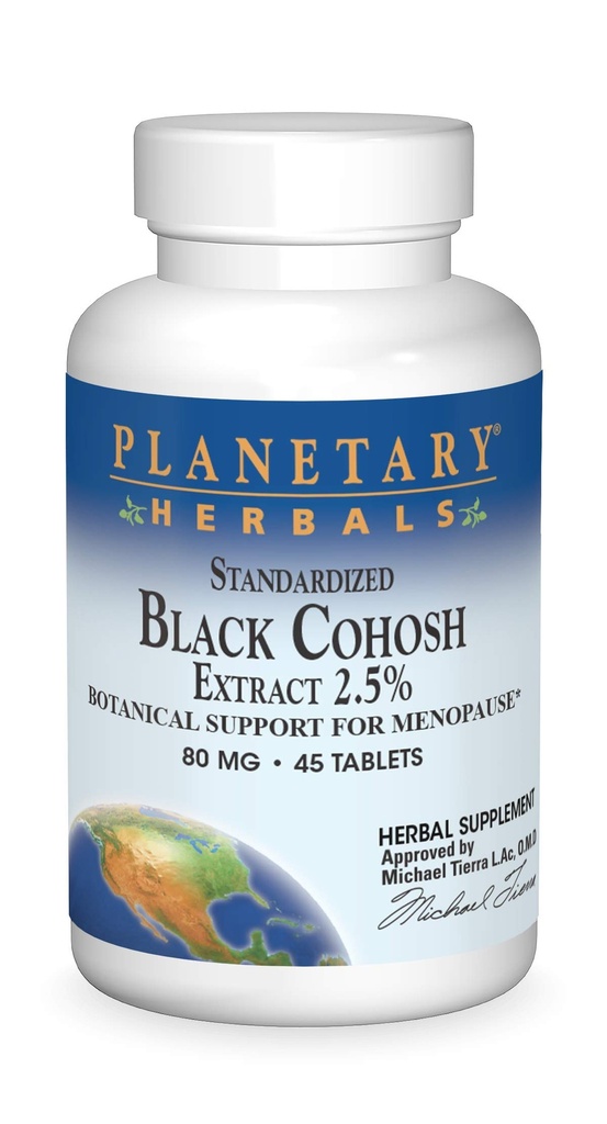 Planetary Herbals Standardized Black Cohosh Extract 2.5 Tabletler, 45 Kont