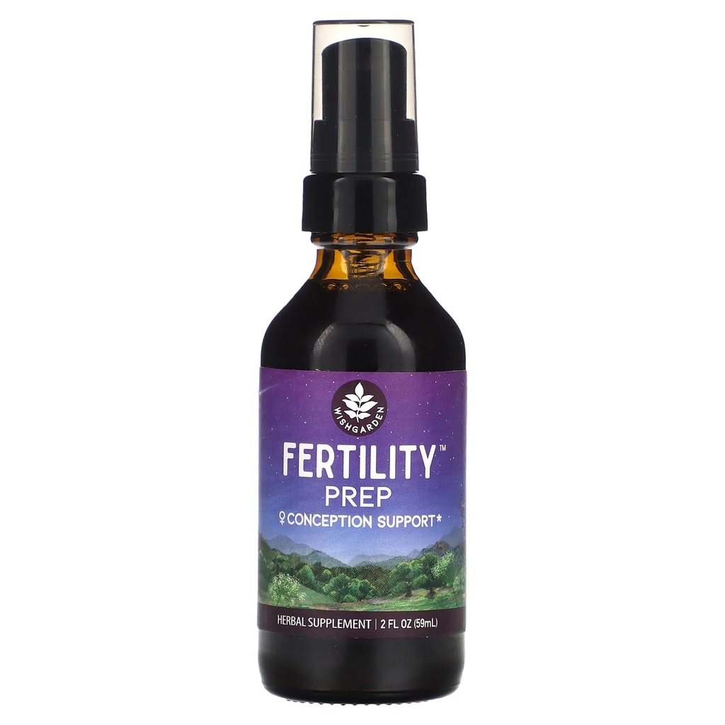 WishGarden Herbs Ferttitude Prep - All-Doğal Fertness Herbal Supplement with Vitex, Red Maca & Raspberry Leaf, Supports Health Hormon Balance for Women, Optimal Uterine Health & Conception, 2oz