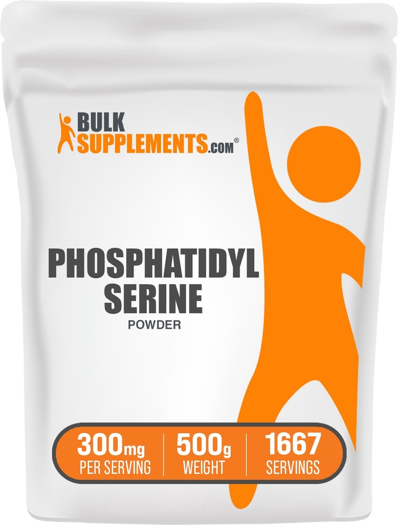 BulkSupplements.com Phosphatidylserine Toz - Phosphatidylserine Supplement, Sourced from Soy Beans - 300 mg per Service (60 mg of Phosphatidylserine), 500g (1.1 lbs) (Pozidylserine), 500g (1.1 lbs) (Pozidylserine), 500g (1.1 lbs) (Pozidylserine)