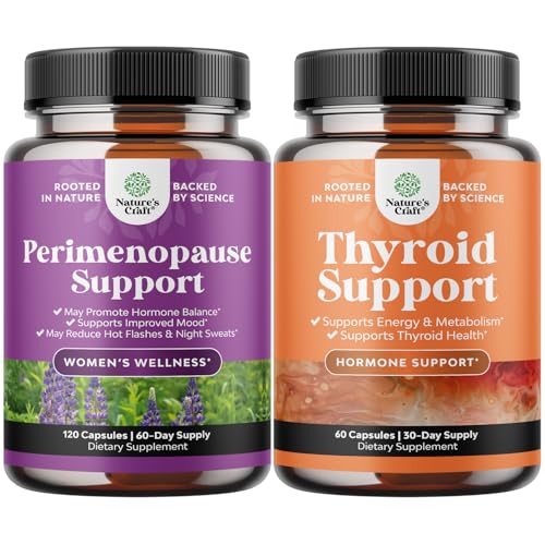 Maca Root Vitex Berry & Black Cohosh ile Perimenopause Supplement with Maca Root Vitex Berry & Black Cohosh for Hot Flashes Night Slips Hormon Balance & Mood and Youroid Support with L Tyrosine Bladderwrack Selenium & Ashwagandha