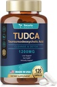 TUDCA Bile Salts Liver Support Supplement 1200 mg, 120 Capsules, (İki Günlük, 60 Gün), Liver ve Gallbladder Desteği için, Vegan