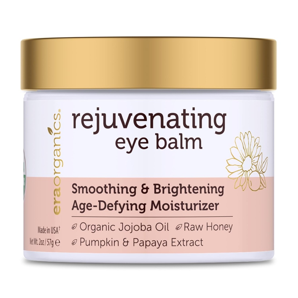 USDA Organik Göz Moisturizer Cream - Rejuvenating and Nourishing Age Defying Balm - Jojoba Oil ile Hassas Skin için Doğal Malzemeler, Argan Oil for Puffiness, Fine Lines Plus More