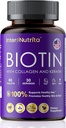 Hydrolysed Collagen ve Keratin ile birlikte, 500006 Biotin Saç Büyümesi,Skin & Nails & Energy Production,USA Made - A, C, D3, E, B1, B2, B7, B12 Kompleksi