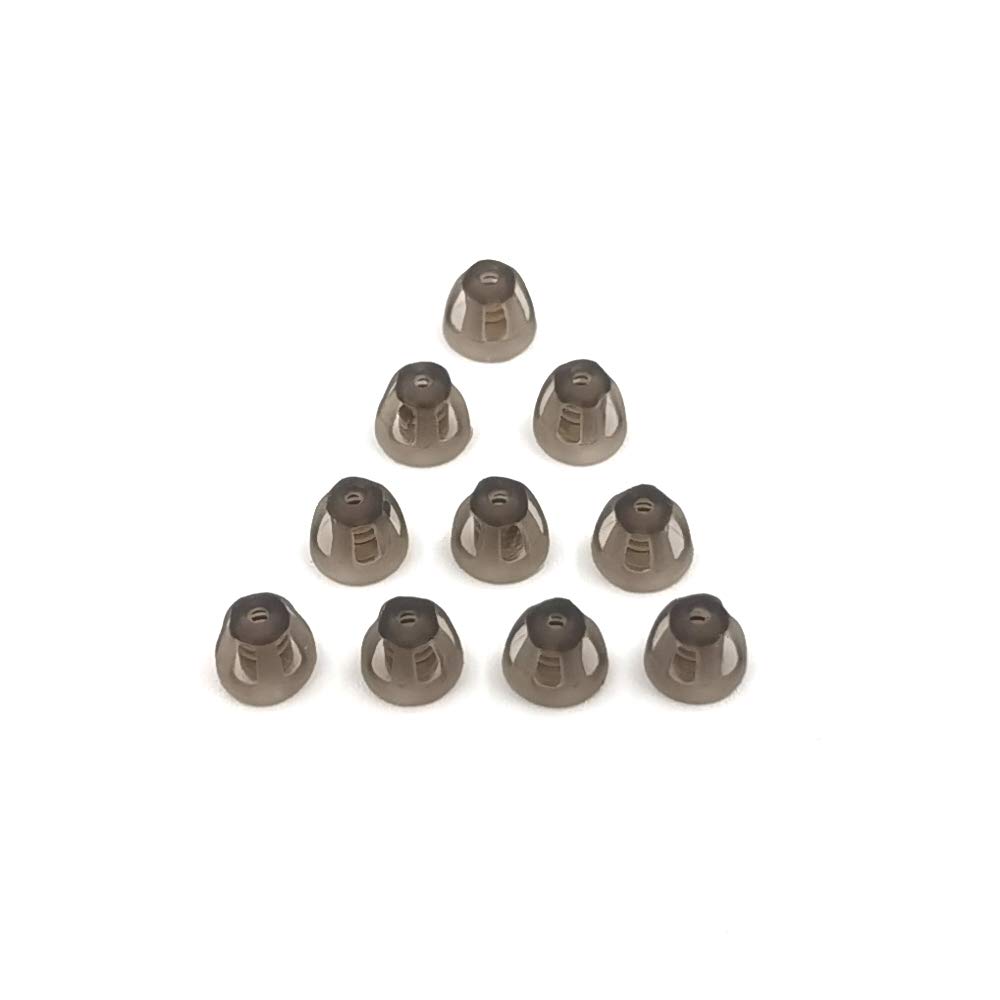 İşitme Aid Domes Smoky Gray Tips Ear Pieces Comfortable for Open Fit BTE Sound Amplifier PASP Kit Invisible, dışında RIC 5mm (S * 10)