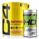 C4 Ripped & SuperHD, The Thermogenic Sche, C4 Ripped Pre Workout Toz, Raspberry Lemonade 30 Capsimax ve Green Tea Extract ile + SuperHD, 60 Servisler