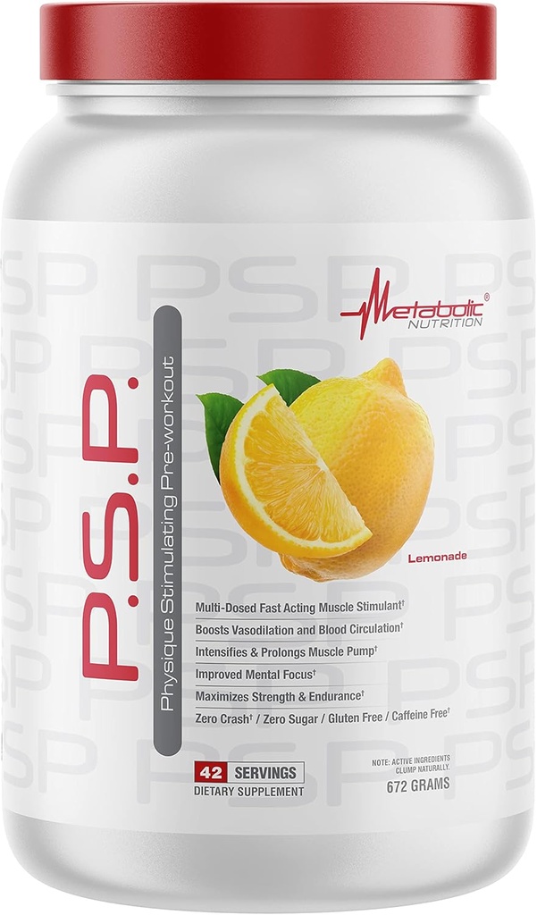 Metabolik Beslenme P.S.P. Fiique Stimulating PreWorkout 672g Zero Sugar Caffeine Free (Lemonade)