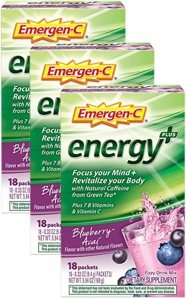 Emergen-C Supplement, 18 Count (Pack of 3)