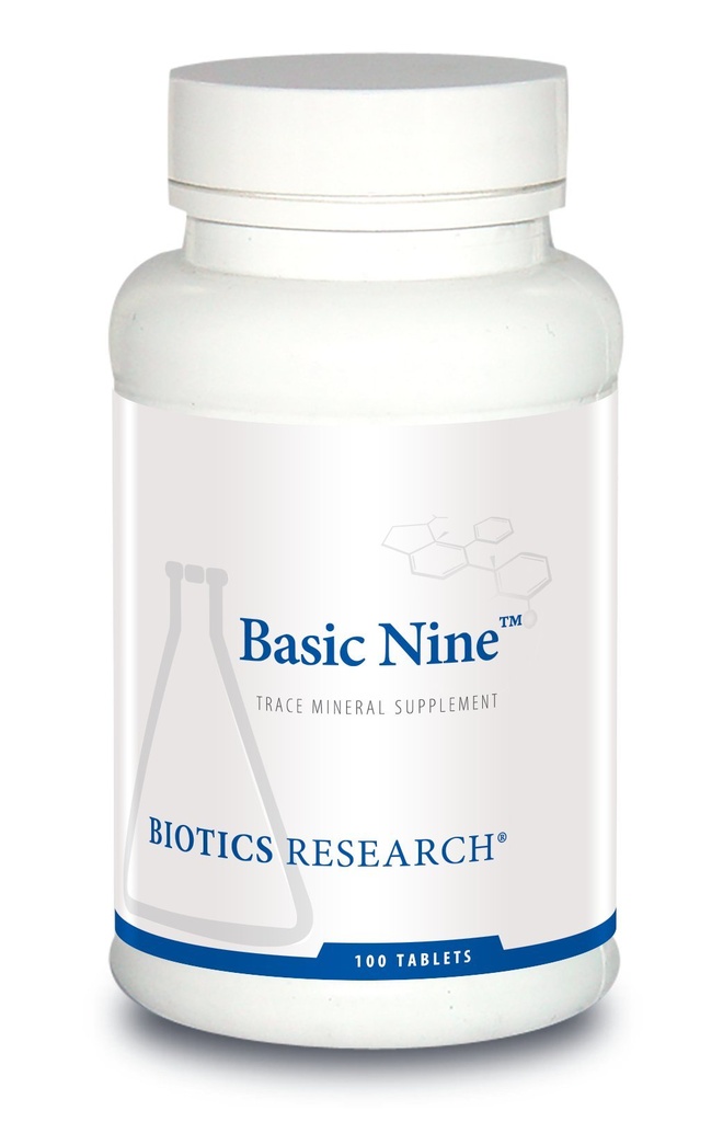 Biotics Research Basic Nine Whole Food Sourced Rare Trace Minerals, Phytokimyasal Bound, Antioksis SOD ve Catalase, 100 Tablet