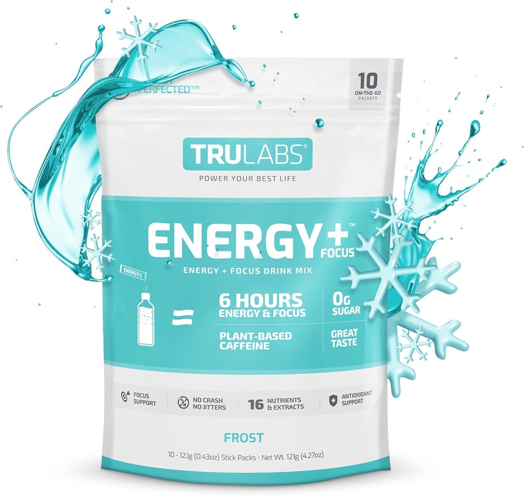 TRULABS Endurance Energy + Focus, Tozlu İçecek Mix, Frost
