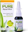 1.5oz | Sinus Relief Nasal Spray | Soothe ve Moisturize Your Nose | Silver Nasal Spray with Aloe, Erythritol ve Olive Leaf Ekstraksiyon