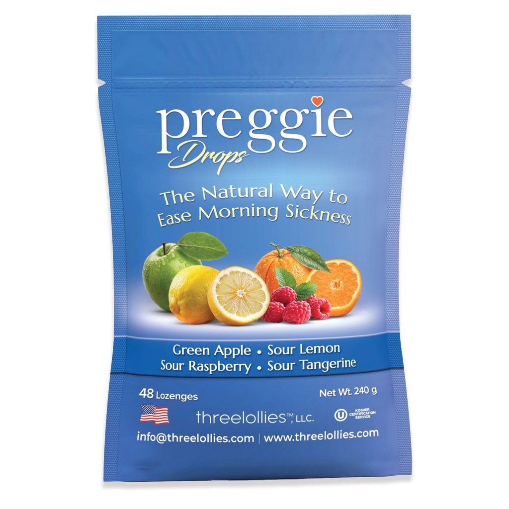 Preggie Pop, Hamile Kadınlar için Sabah Hastalığı Yardımı. Hamilelik için Yummy Candy Drops. 48 Kont