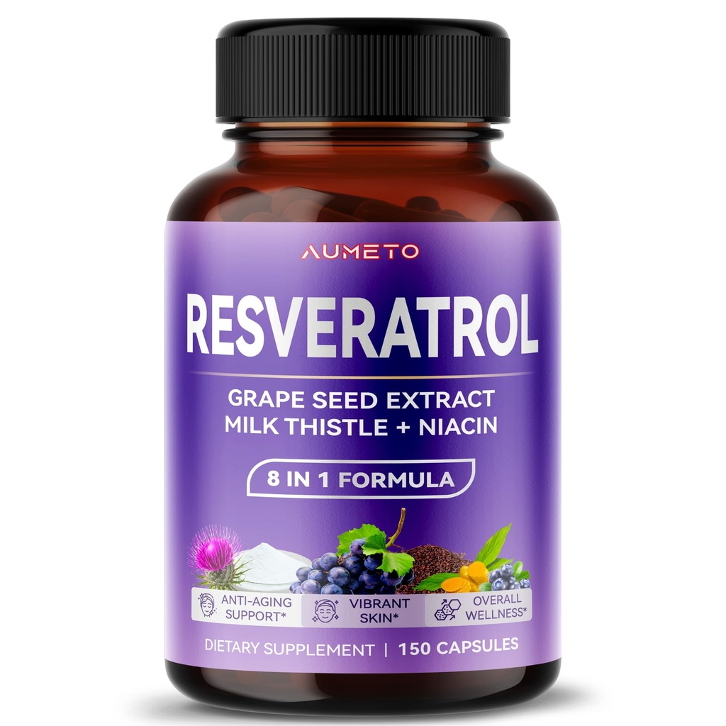 Ultra Resveratrol 8 1 Formula - Grape Tohumu ile Butle Niacin (150 Kont)