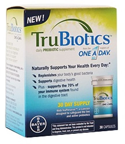 TruBiotics Daily Probiyotik, 30 Capsules - Gluten Free, Soy Free Digestive + Immune Health Support Supplement for Men and Women (Pack of 2)