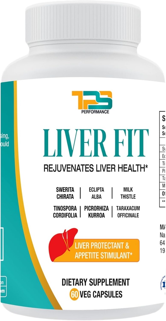 Liver Fit | Liver Cleanse, Detox & Tamir Formula - Doğal Liver Support Supplement with Milk Thistle Extract, Phyllanthus Amarus Ekstraksiyon, Picrorhiza Kurrora Ekstraksiyon, 60 Capsules